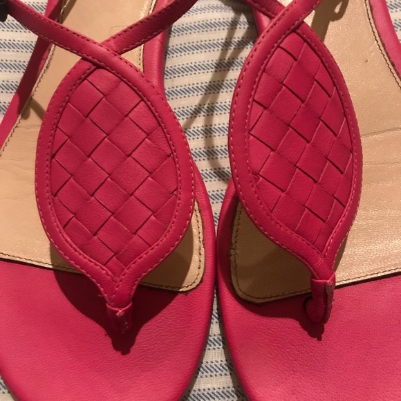 Bottega Veneta intreciatto leather sandals pink - Picture 3 of 5